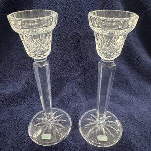 NIB JG Durand Villemont Crystal Candlesticks – Set of 2